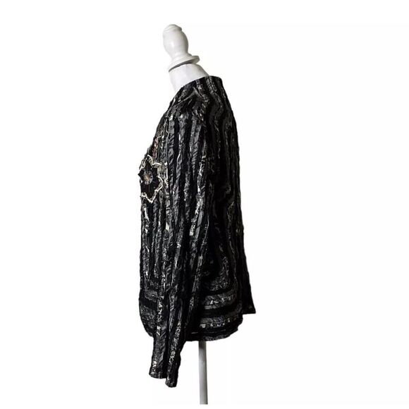 Obstinee By IKA Womens Partial Zip Floral Lightweight Blazer Style Jacket US 14 - Picture 4 of 12